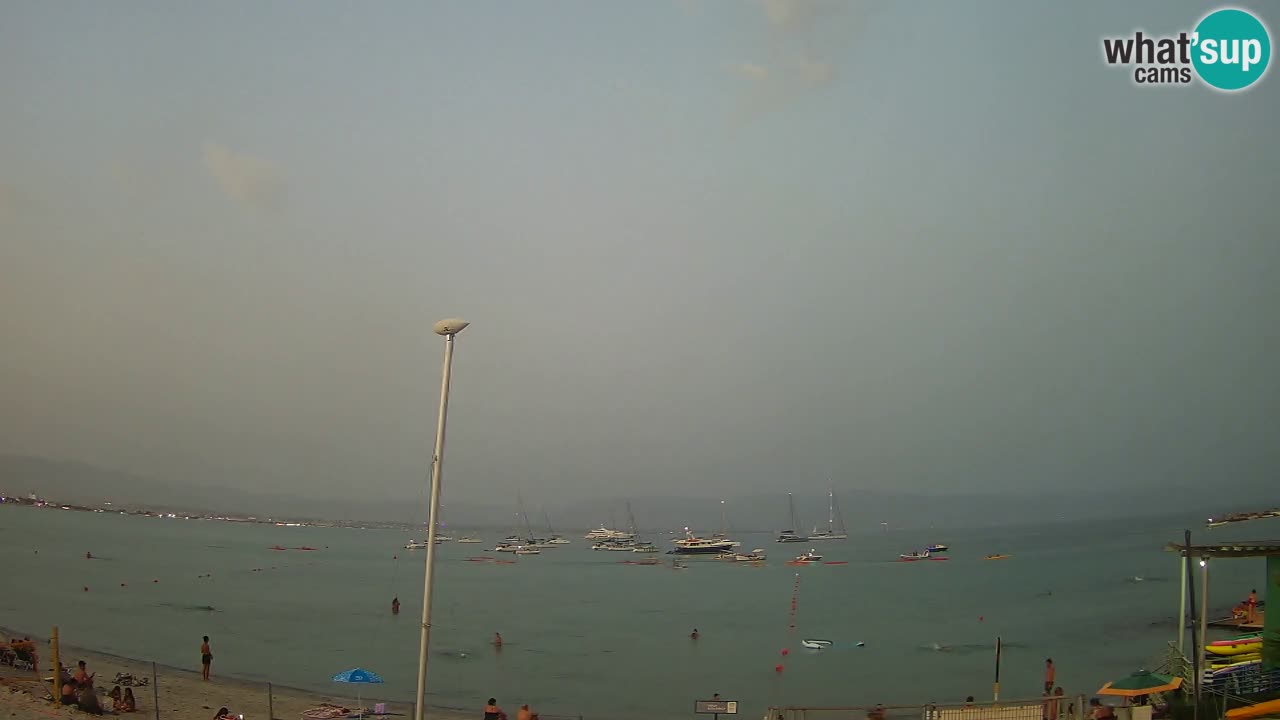 Webcam Cagliari Windsurf Club – Playa del Poetto en directo