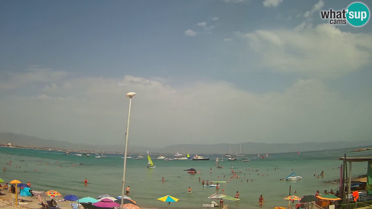 Web kamera Cagliari Windsurf Club – Poetto plaža uživo