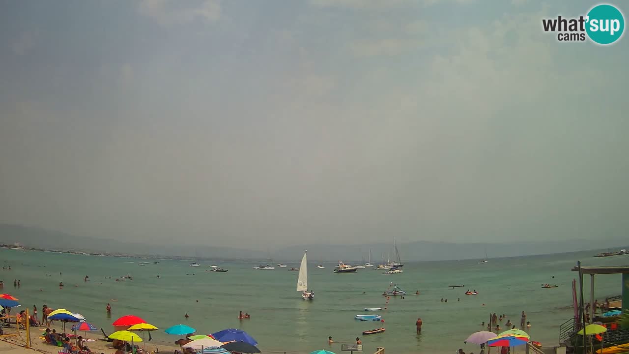 Web kamera Cagliari Windsurf Club – Poetto plaža uživo