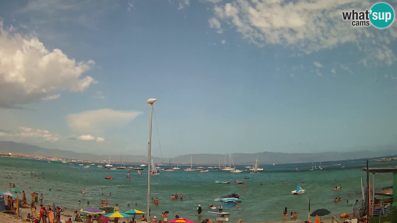 Webcam Cagliari Windsurf Club – Plage du Poetto en direct