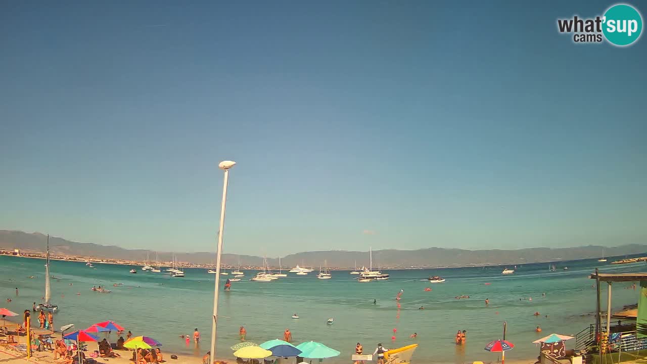 Webcam Cagliari Windsurf Club – Playa del Poetto en directo