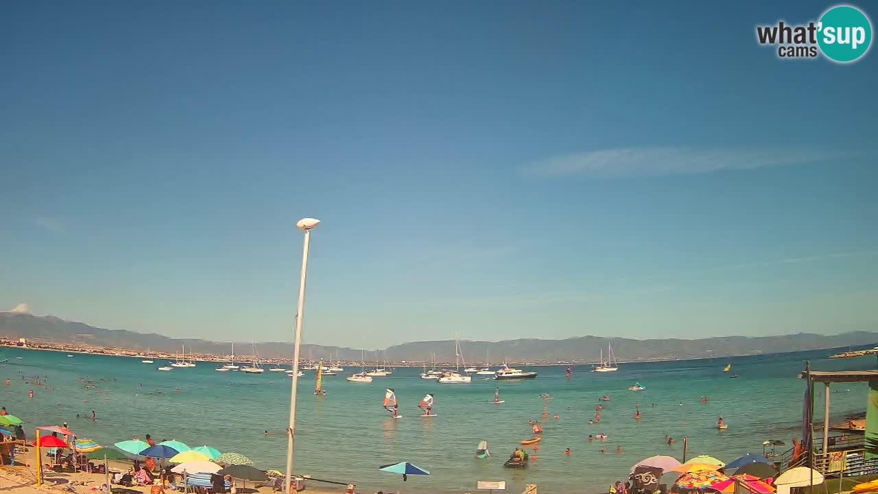 Webcam Cagliari Windsurf Club – Playa del Poetto en directo