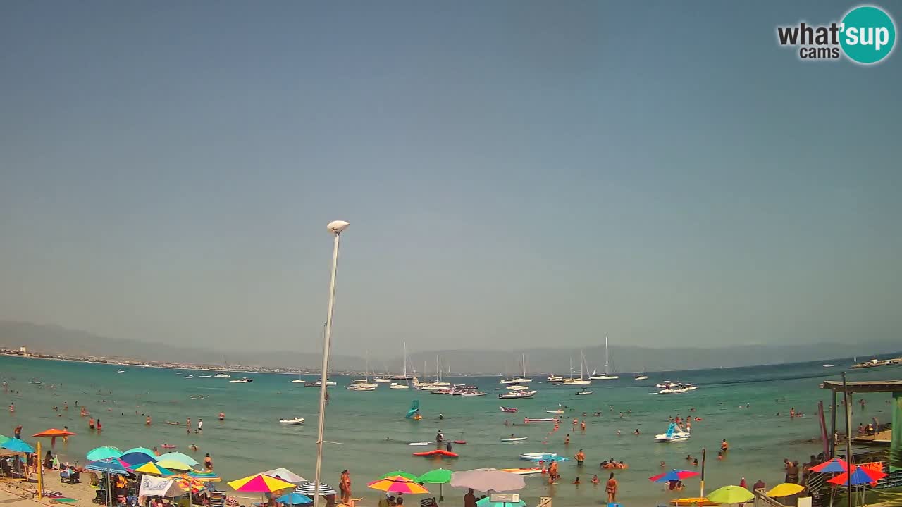Spletna kamera Cagliari Windsurf Club – Pogled v živo s plaže Poetto