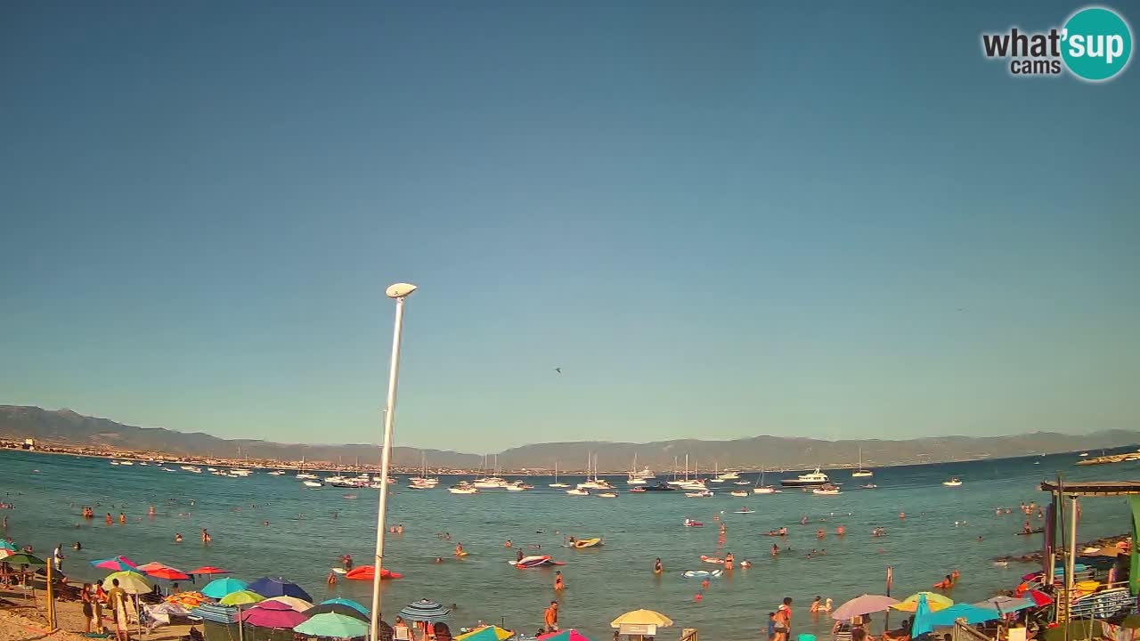 Webcam Cagliari Windsurf Club – Playa del Poetto en directo