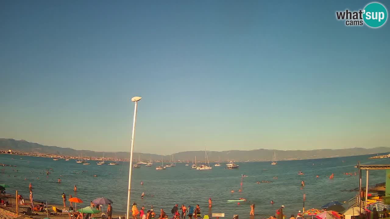 Web kamera Cagliari Windsurf Club – Poetto plaža uživo