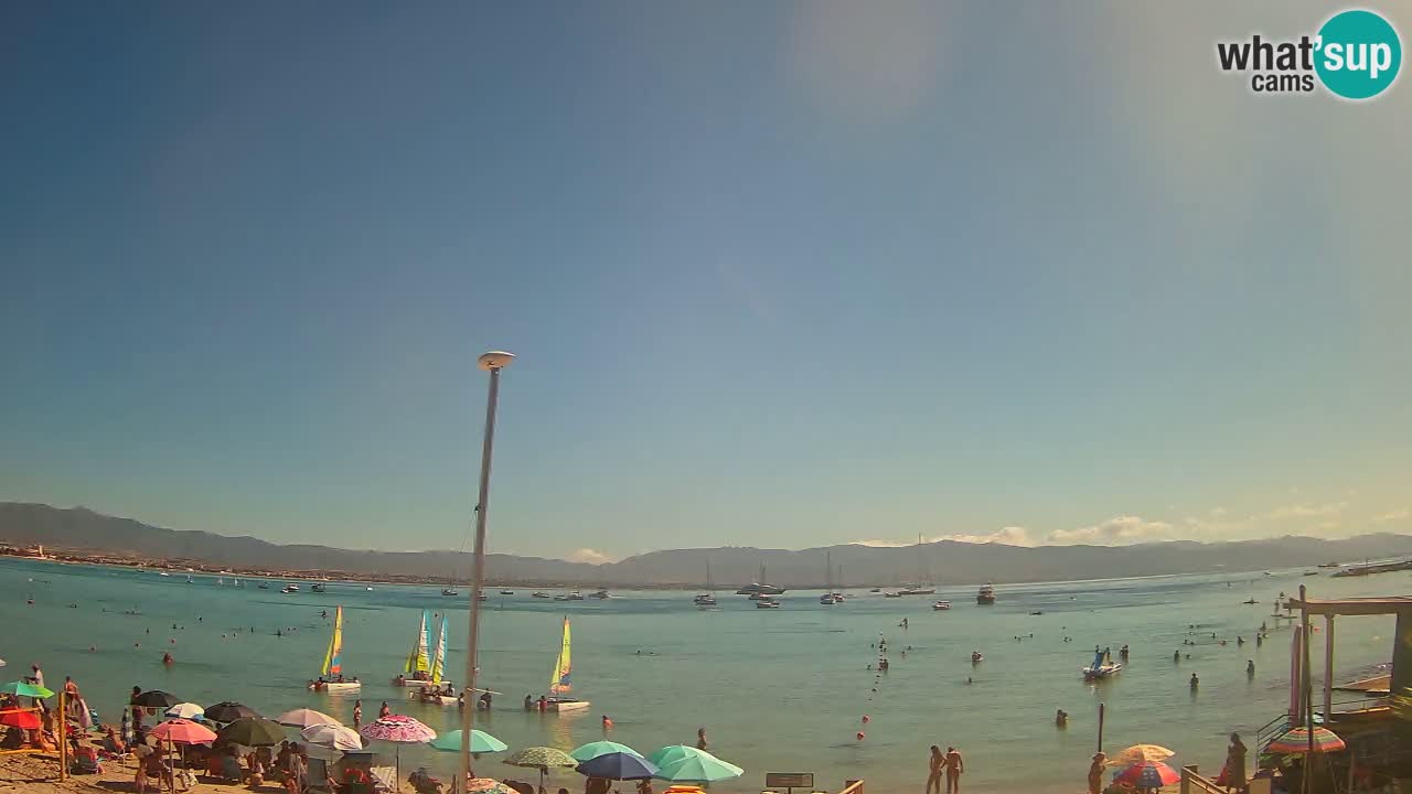 Webcam Cagliari Windsurf Club – Playa del Poetto en directo