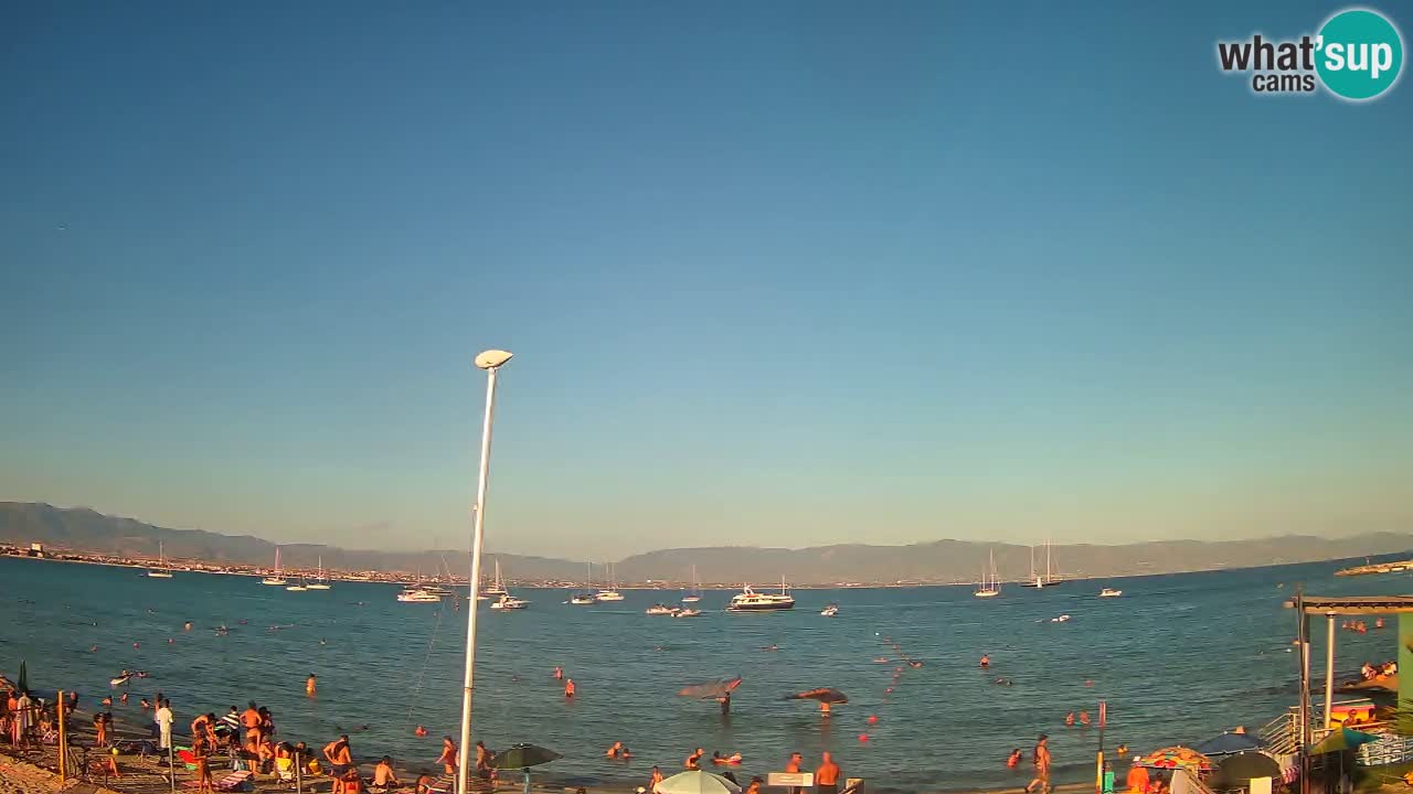 Webcam Cagliari Windsurf Club – Playa del Poetto en directo