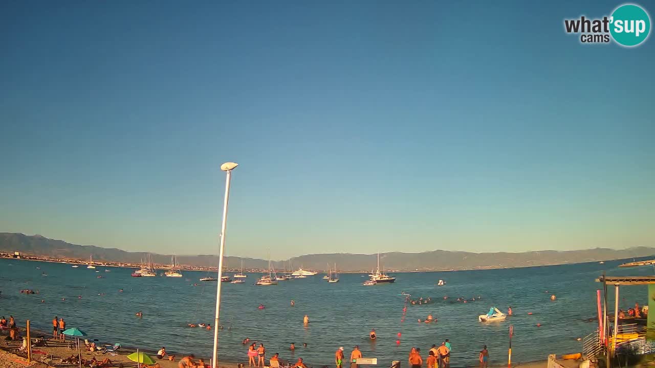 Webcam Cagliari Windsurf Club – Playa del Poetto en directo