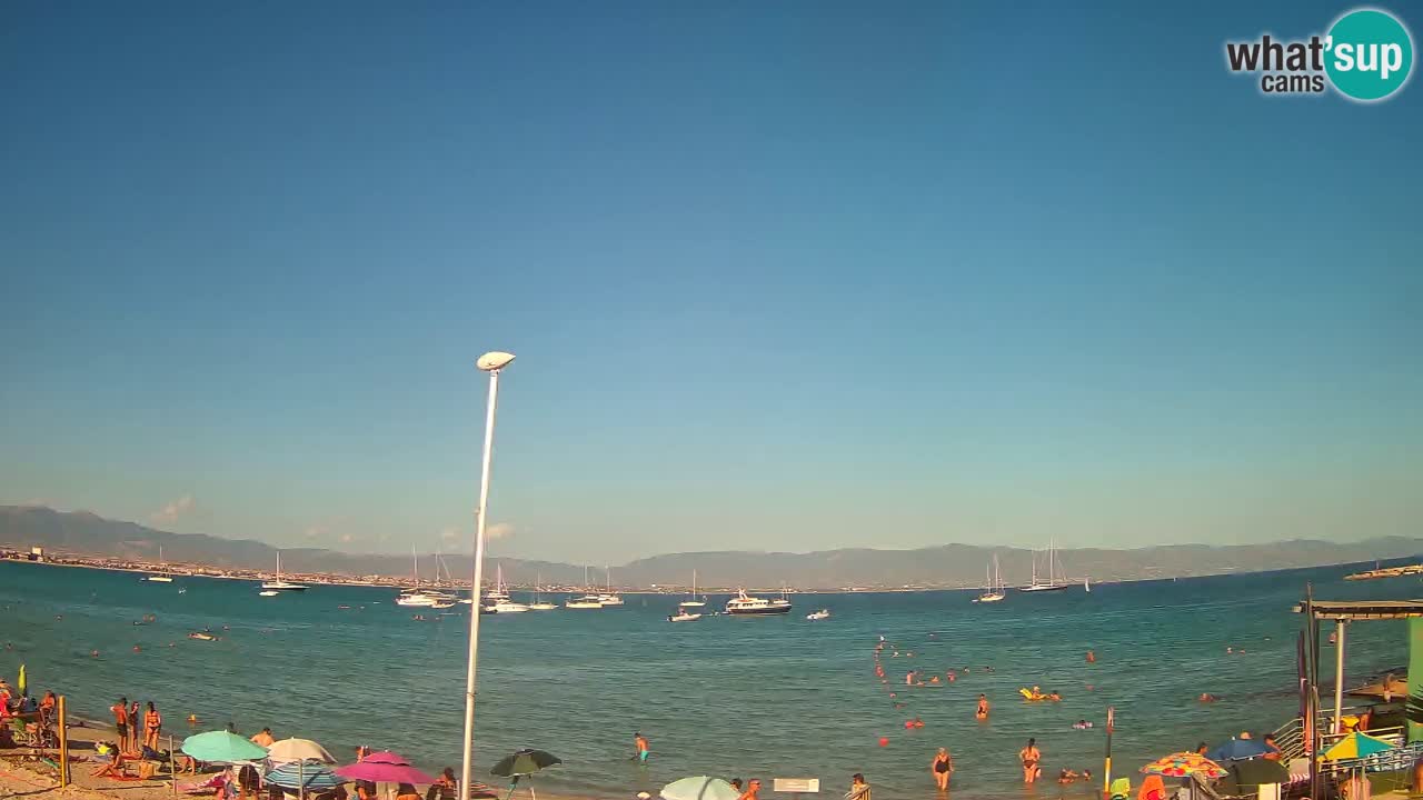 Webcam Cagliari Windsurf Club – Playa del Poetto en directo