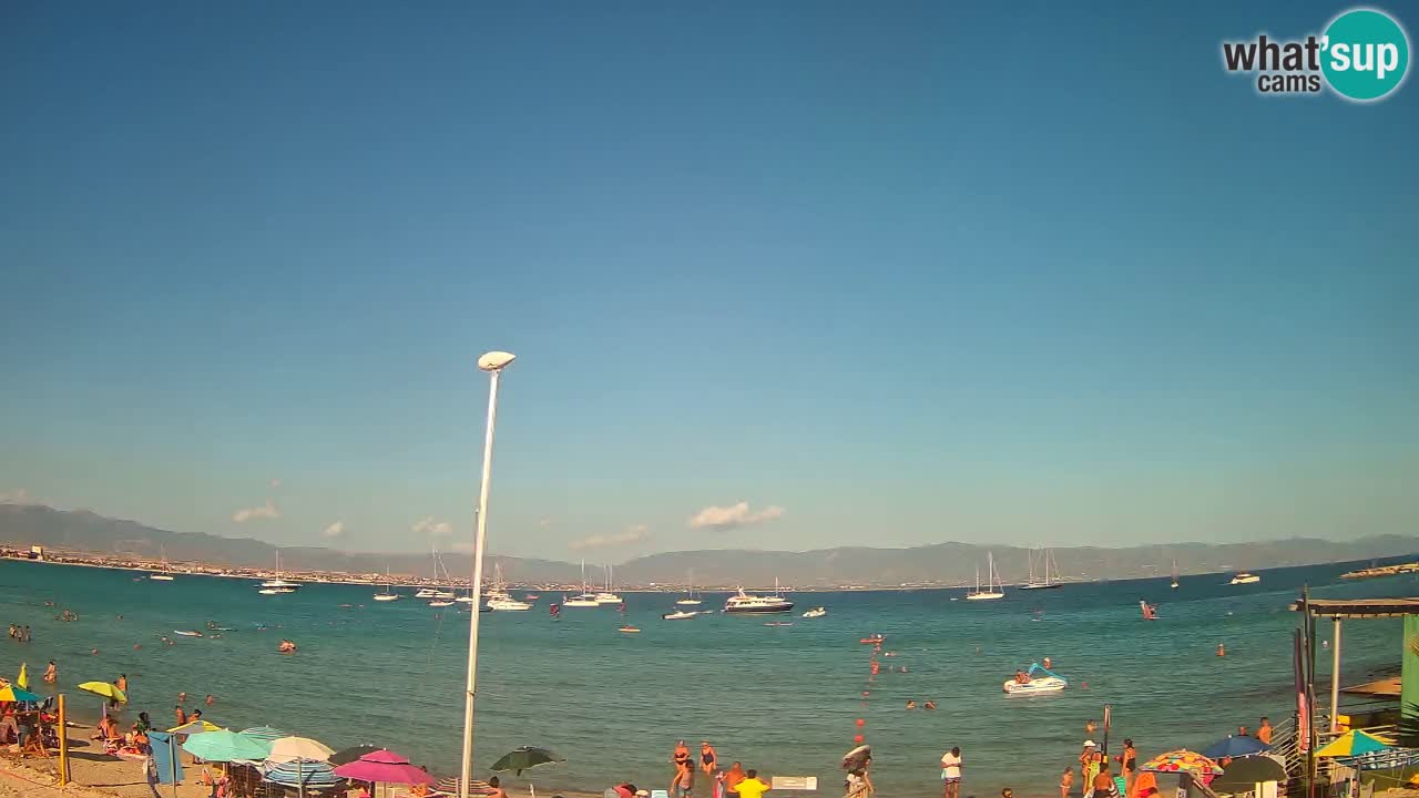 Webcam Cagliari Windsurf Club – Playa del Poetto en directo