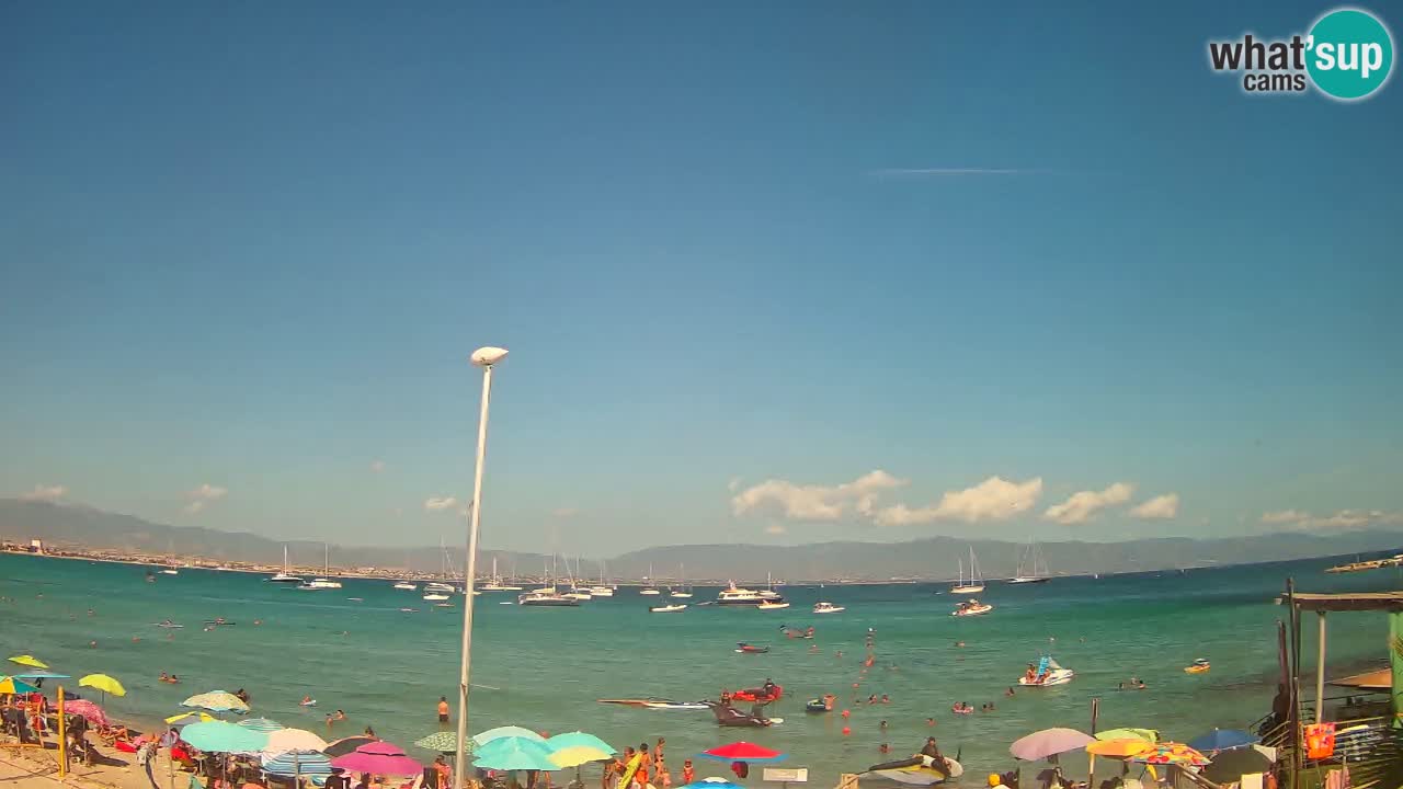 Spletna kamera Cagliari Windsurf Club – Pogled v živo s plaže Poetto