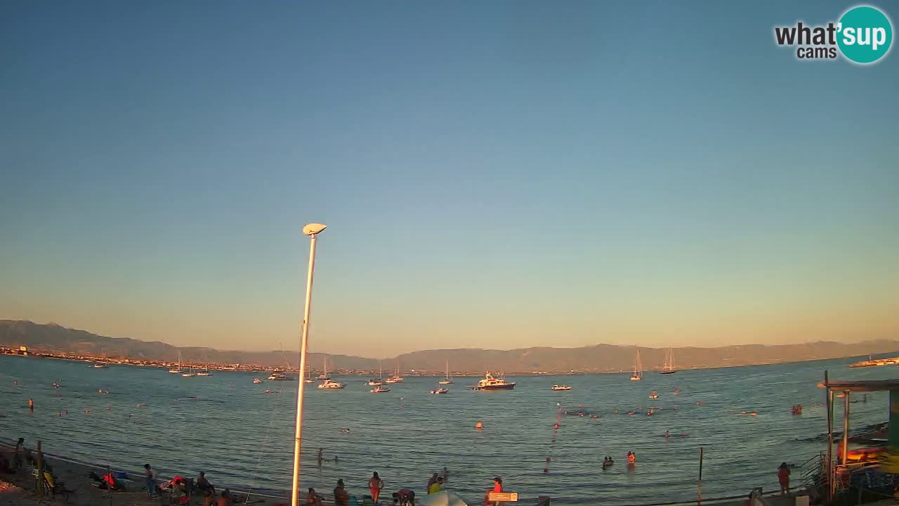Webcam Cagliari Windsurf Club – Playa del Poetto en directo