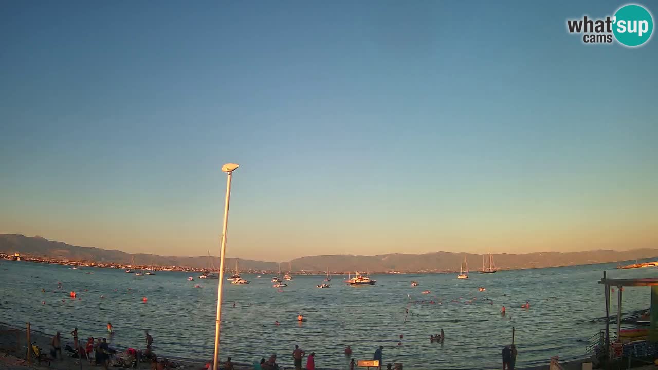Webcam Cagliari Windsurf Club – Playa del Poetto en directo