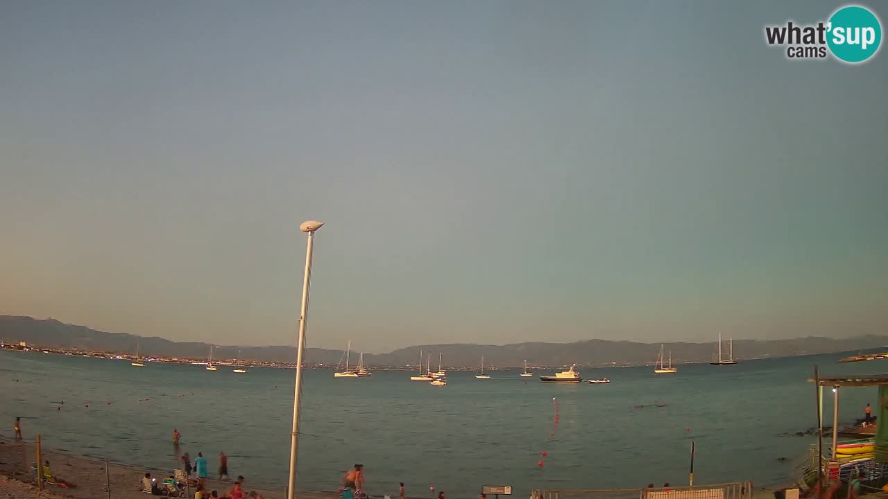 Web kamera Cagliari Windsurf Club – Poetto plaža uživo