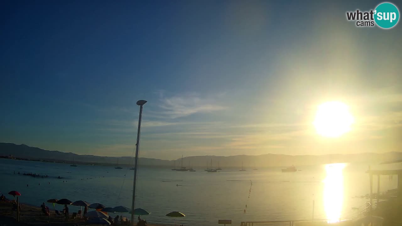 Webcam Cagliari Windsurf Club – Playa del Poetto en directo