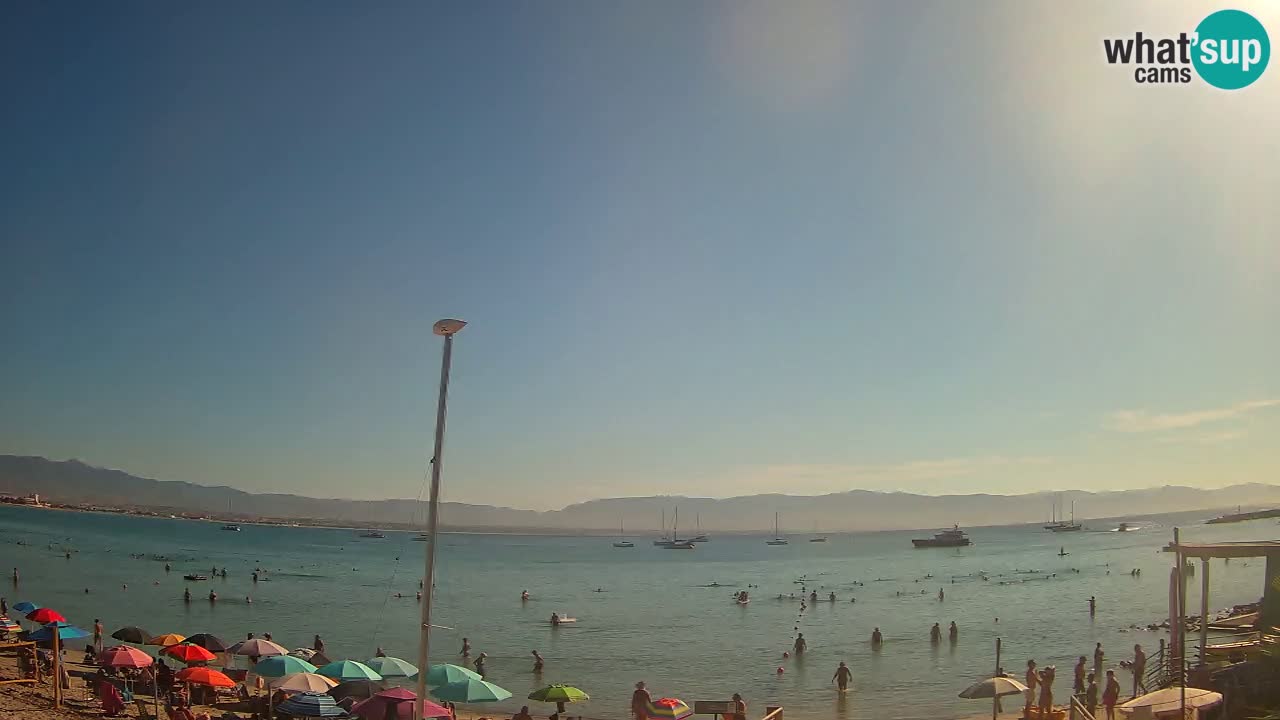 Web kamera Cagliari Windsurf Club – Poetto plaža uživo