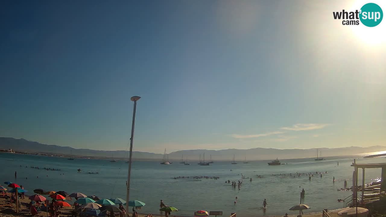 Webcam Cagliari Windsurf Club – Playa del Poetto en directo