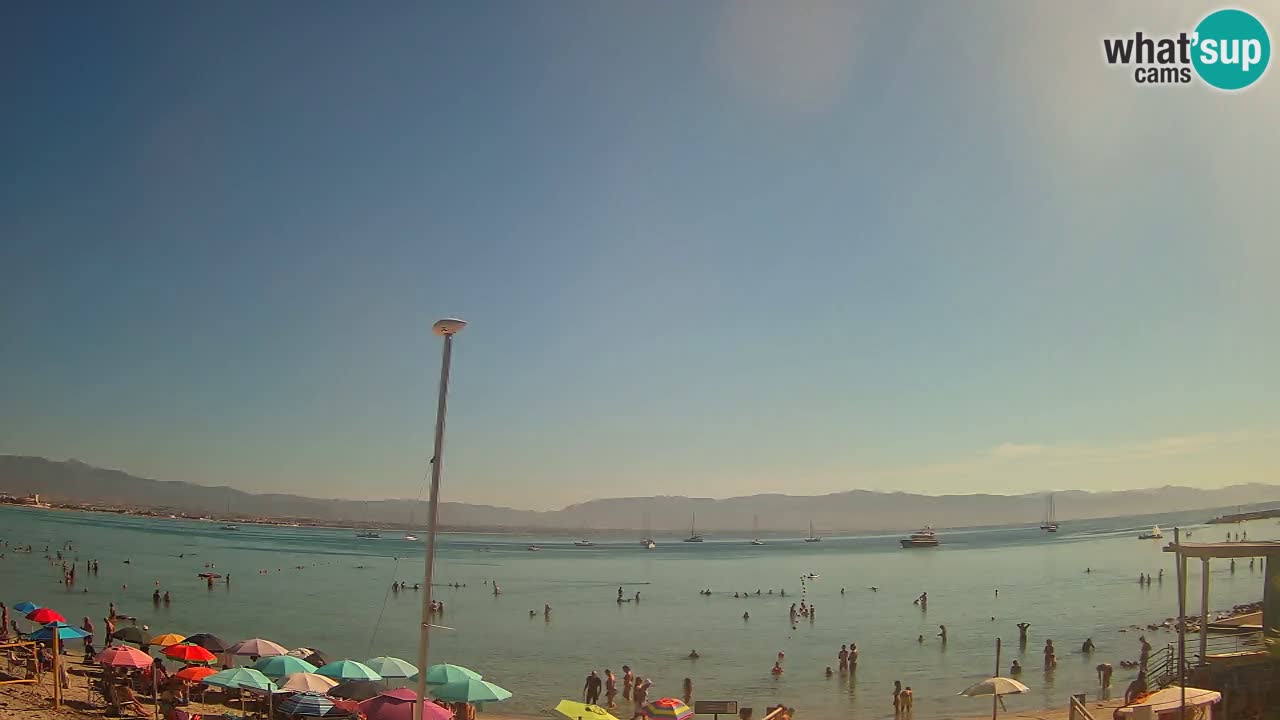 Web kamera Cagliari Windsurf Club – Poetto plaža uživo