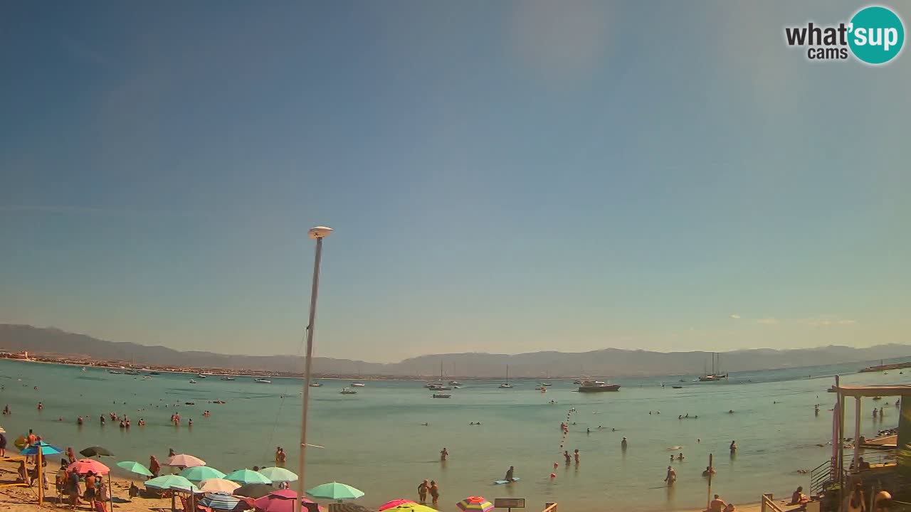 Spletna kamera Cagliari Windsurf Club – Pogled v živo s plaže Poetto