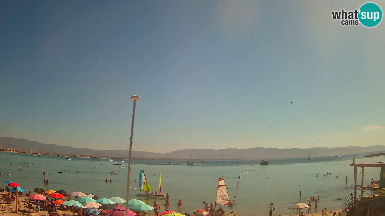 Webcam Cagliari Windsurf Club – Playa del Poetto en directo