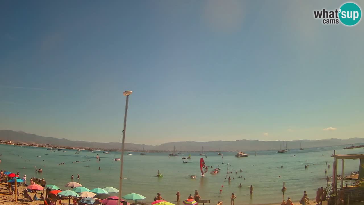 Web kamera Cagliari Windsurf Club – Poetto plaža uživo