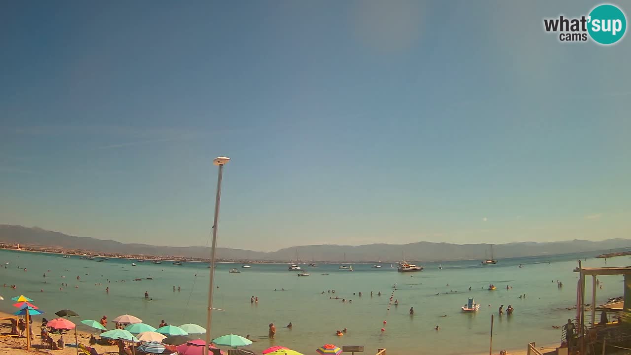 Spletna kamera Cagliari Windsurf Club – Pogled v živo s plaže Poetto