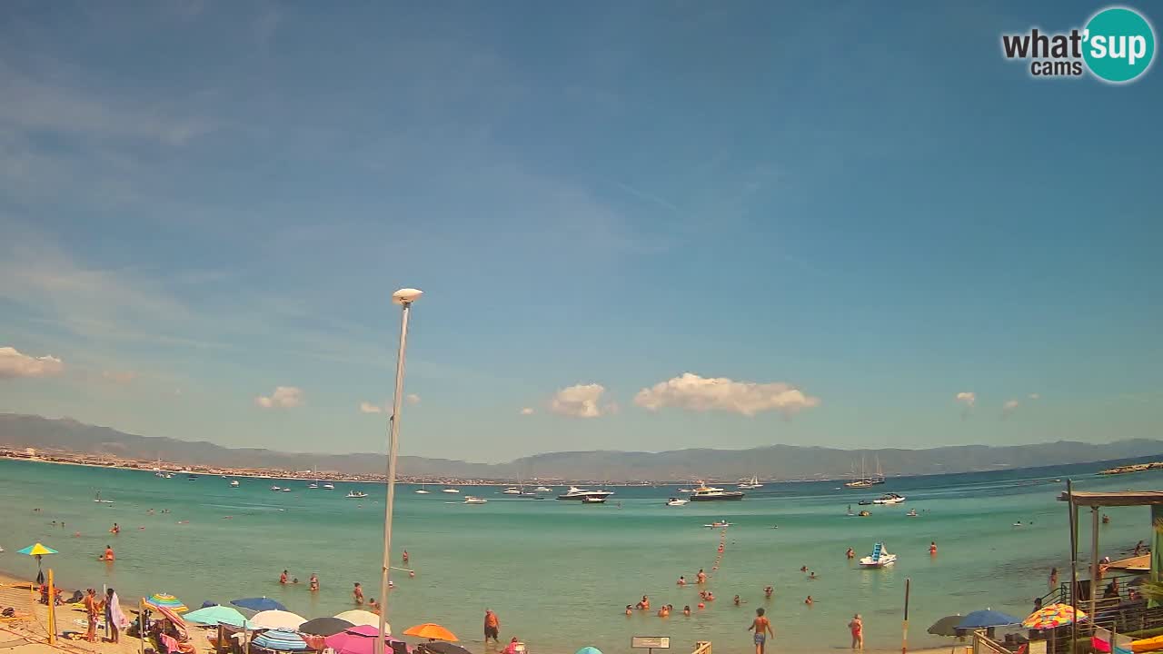 Spletna kamera Cagliari Windsurf Club – Pogled v živo s plaže Poetto