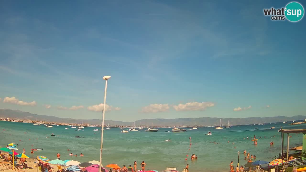 Spletna kamera Cagliari Windsurf Club – Pogled v živo s plaže Poetto