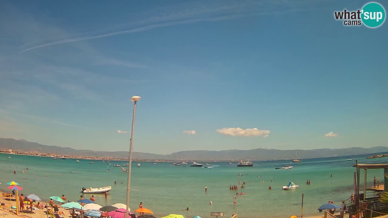 Spletna kamera Cagliari Windsurf Club – Pogled v živo s plaže Poetto
