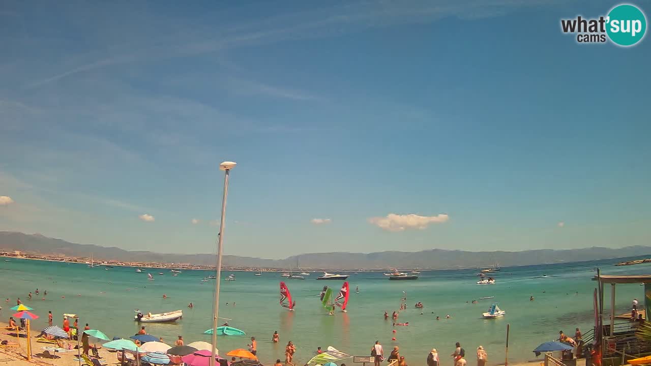 Spletna kamera Cagliari Windsurf Club – Pogled v živo s plaže Poetto