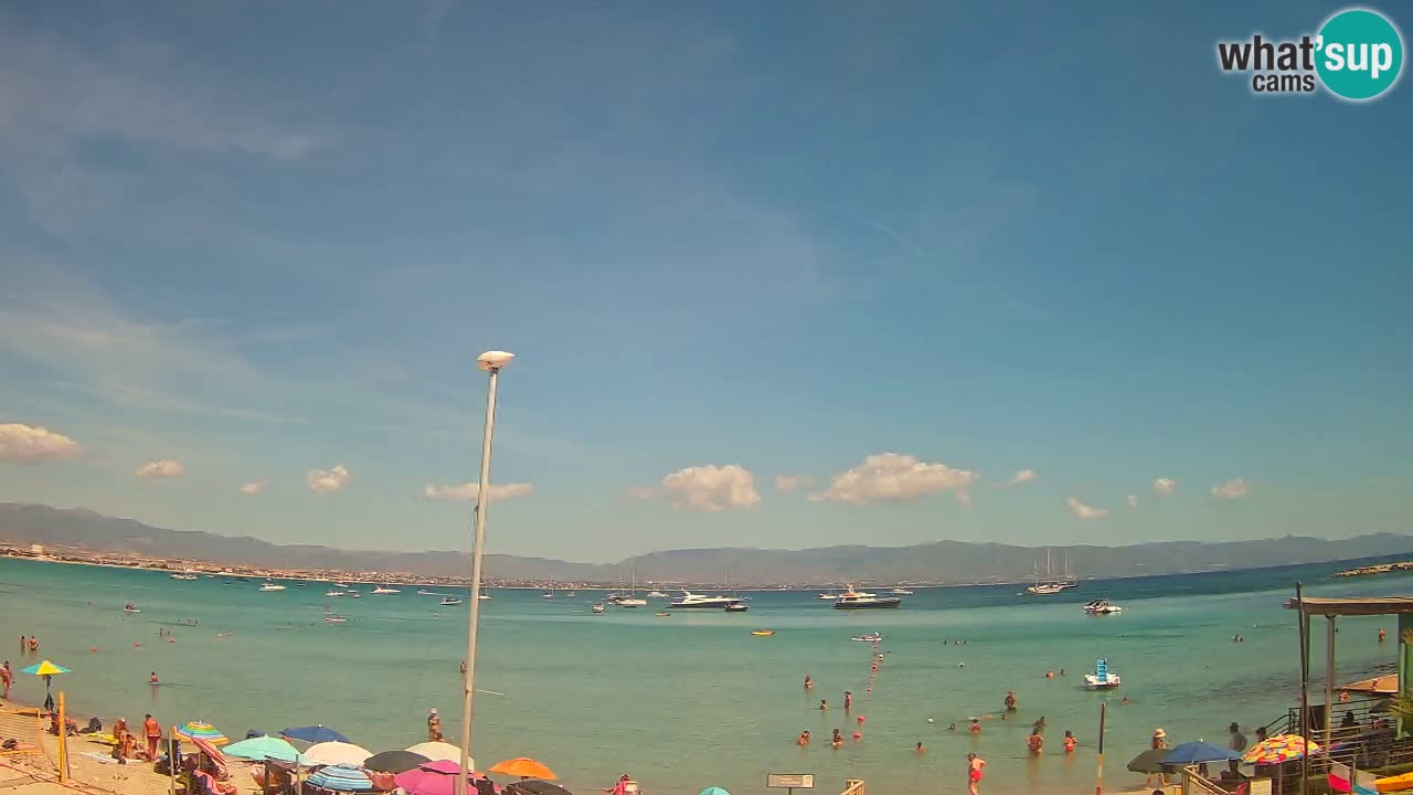 Spletna kamera Cagliari Windsurf Club – Pogled v živo s plaže Poetto