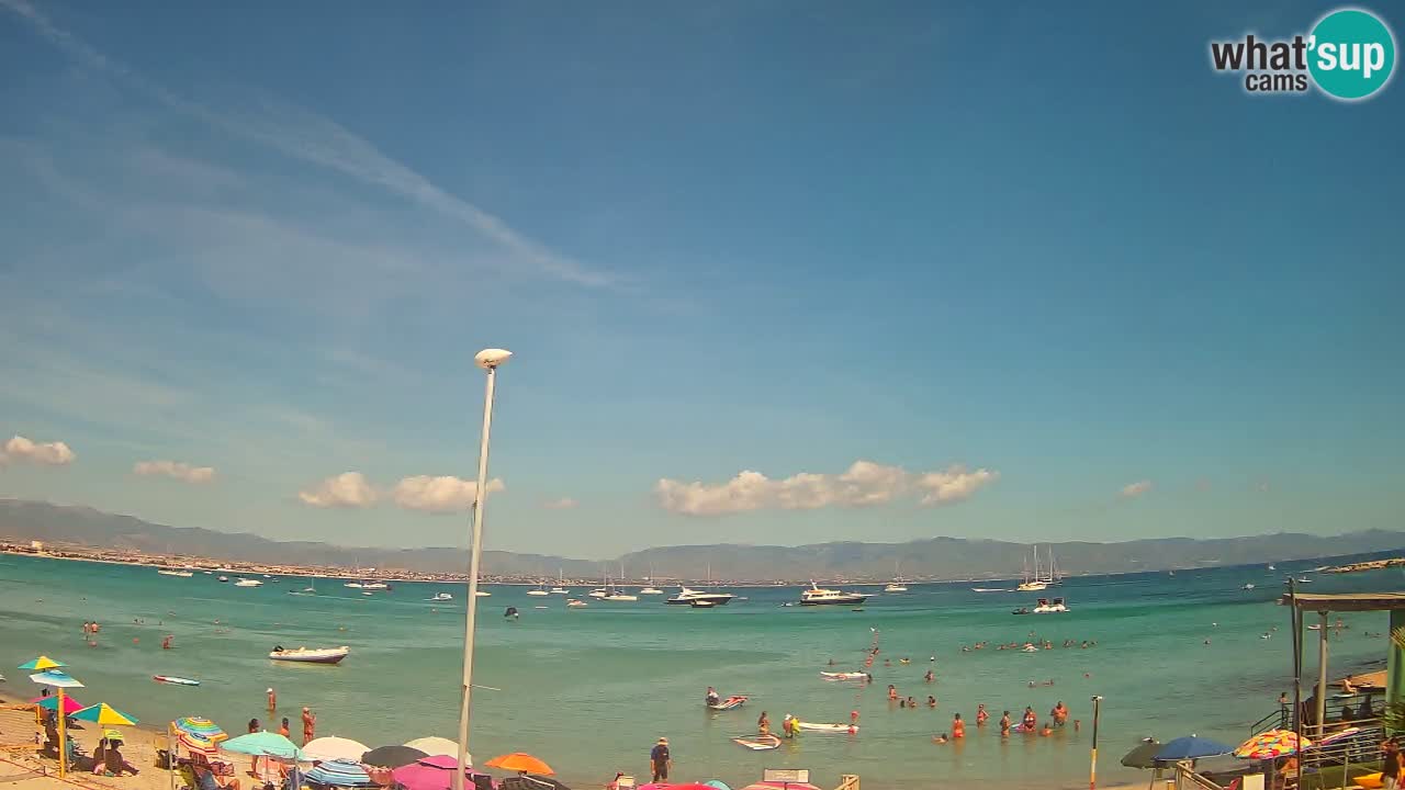 Spletna kamera Cagliari Windsurf Club – Pogled v živo s plaže Poetto