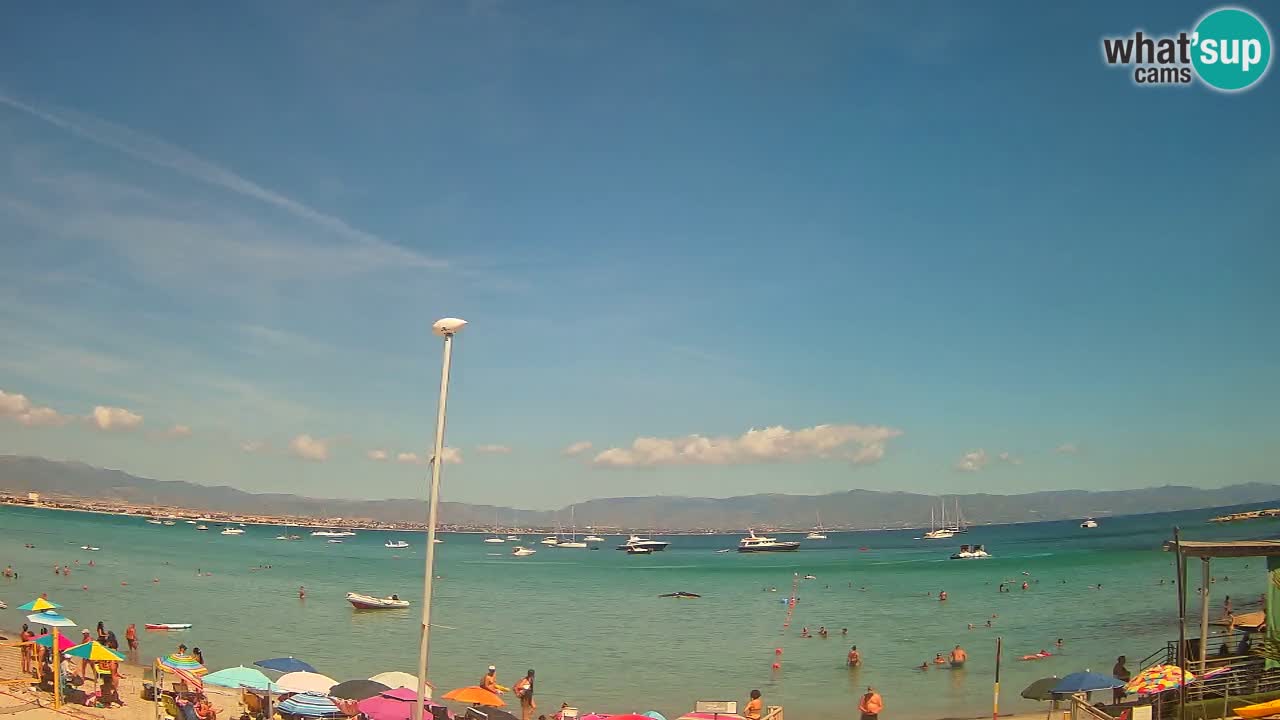 Spletna kamera Cagliari Windsurf Club – Pogled v živo s plaže Poetto
