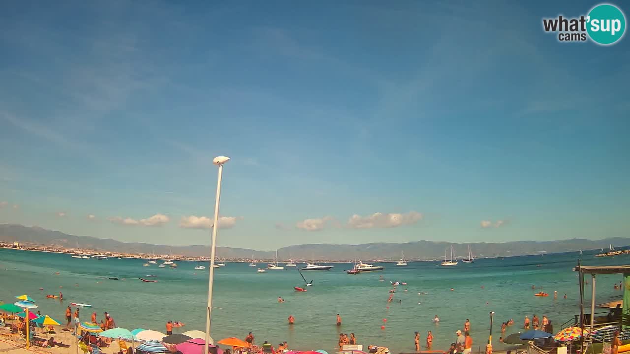 Spletna kamera Cagliari Windsurf Club – Pogled v živo s plaže Poetto
