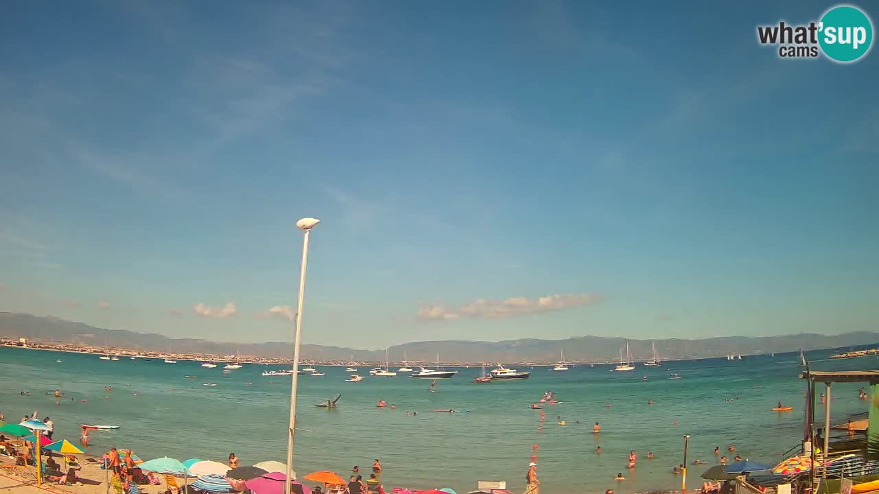 Spletna kamera Cagliari Windsurf Club – Pogled v živo s plaže Poetto