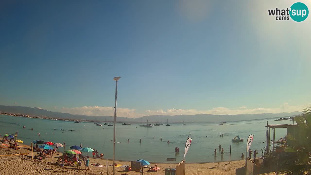 Webcam Cagliari Windsurf Club – Playa del Poetto en directo
