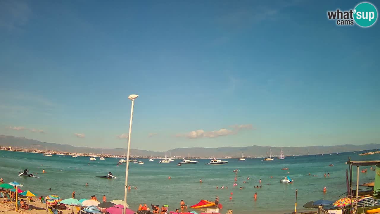 Web kamera Cagliari Windsurf Club – Poetto plaža uživo