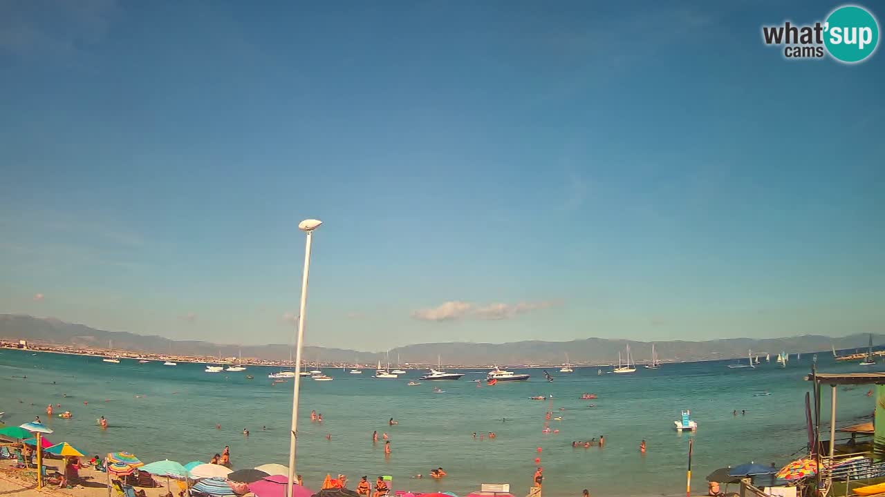 Web kamera Cagliari Windsurf Club – Poetto plaža uživo