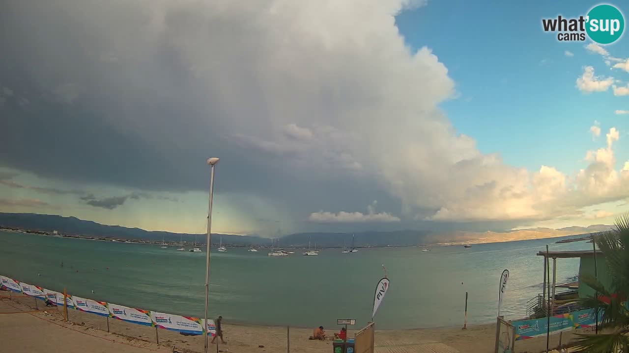 Web kamera Cagliari Windsurf Club – Poetto plaža uživo