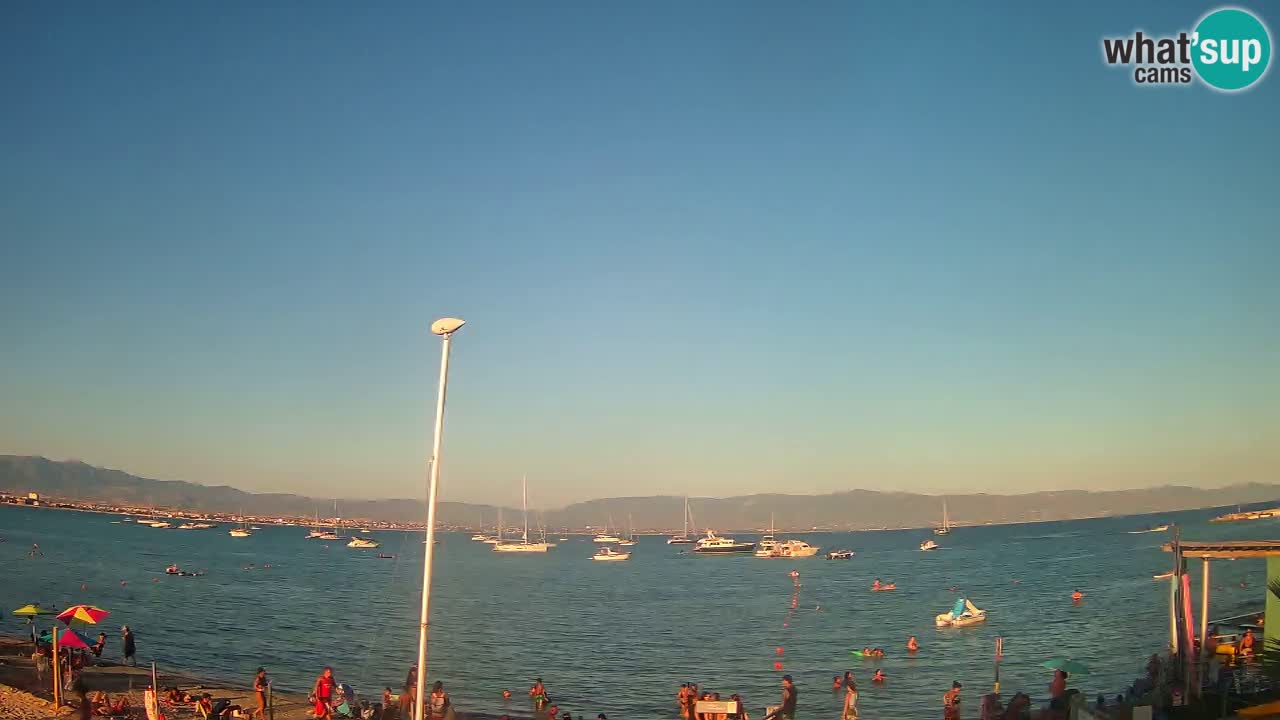Spletna kamera Cagliari Windsurf Club – Pogled v živo s plaže Poetto