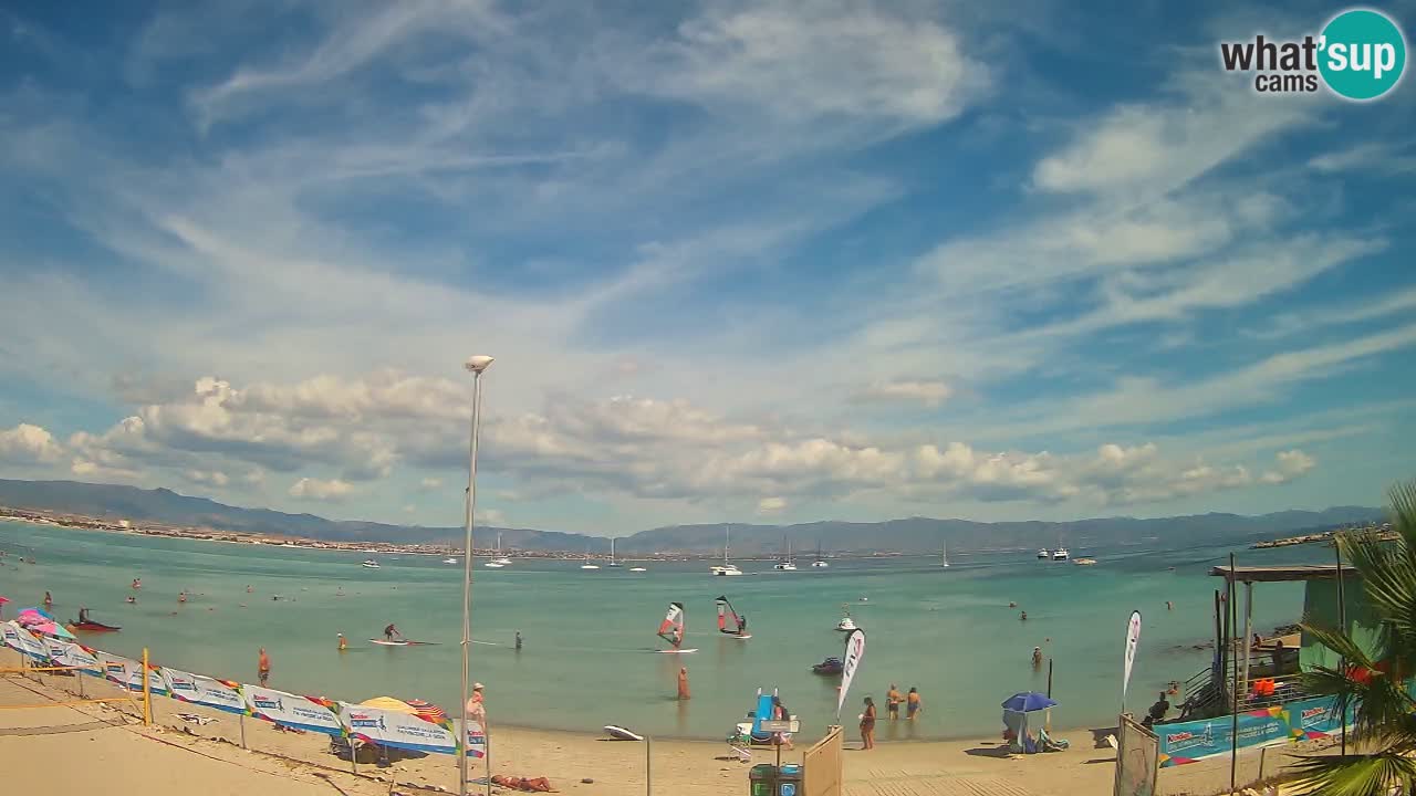 Webcam Cagliari Windsurf Club – Playa del Poetto en directo