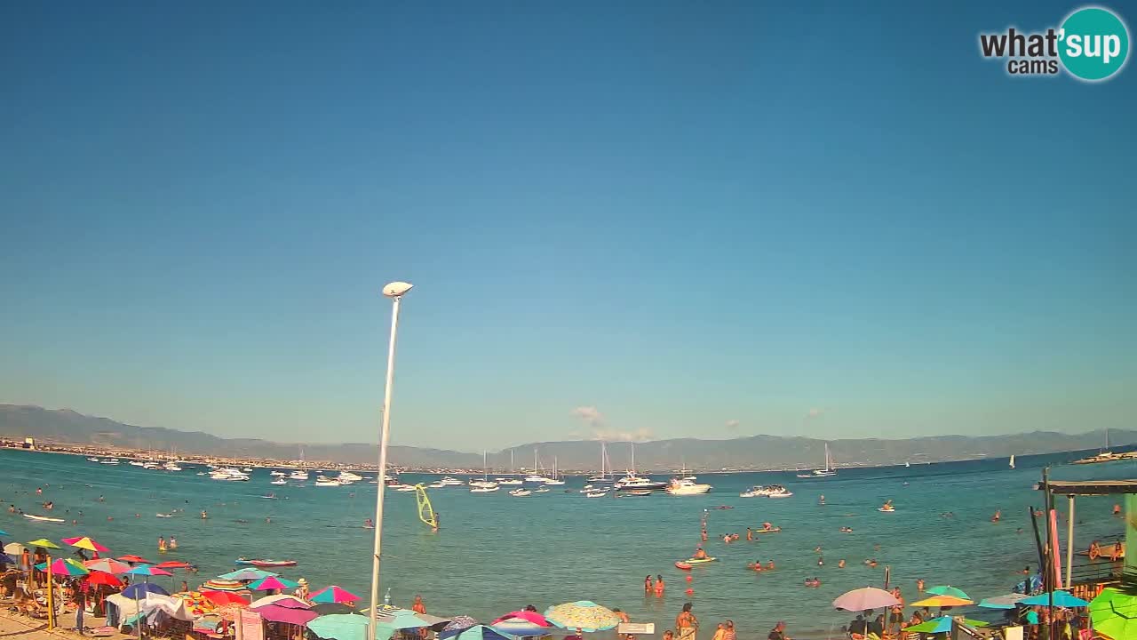 Web kamera Cagliari Windsurf Club – Poetto plaža uživo