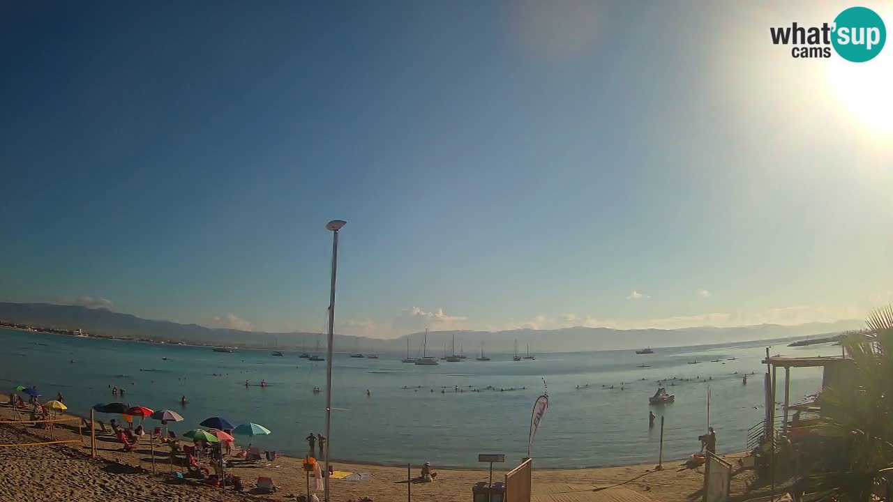Webcam Cagliari Windsurf Club – Playa del Poetto en directo