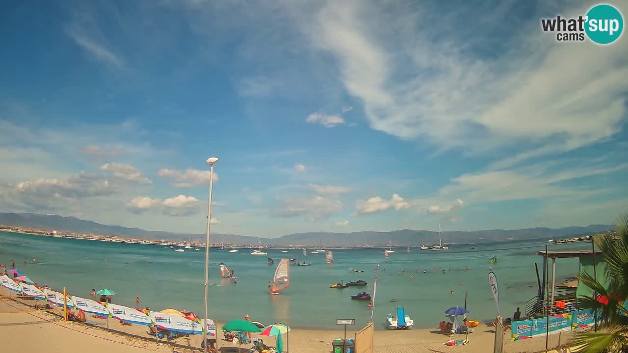 Web kamera Cagliari Windsurf Club – Poetto plaža uživo