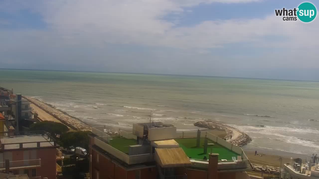 Webcam Caorle – Plage Ponente west – Hotel Marco Polo