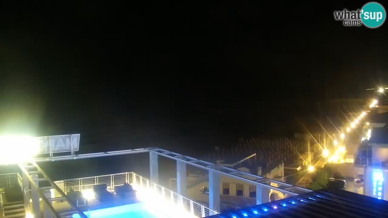 Webcam Caorle – Playa Ponente west – Hotel Marco Polo