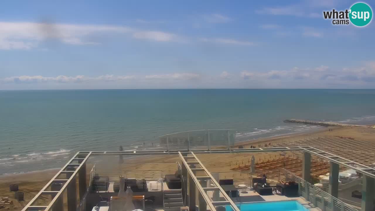 Webcam Caorle Ponente beach from Hotel Marco Polo