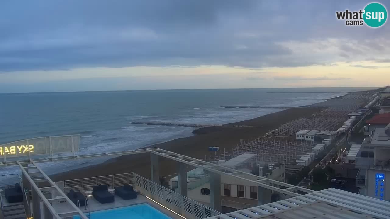 Webcam Caorle Ponente beach from Hotel Marco Polo