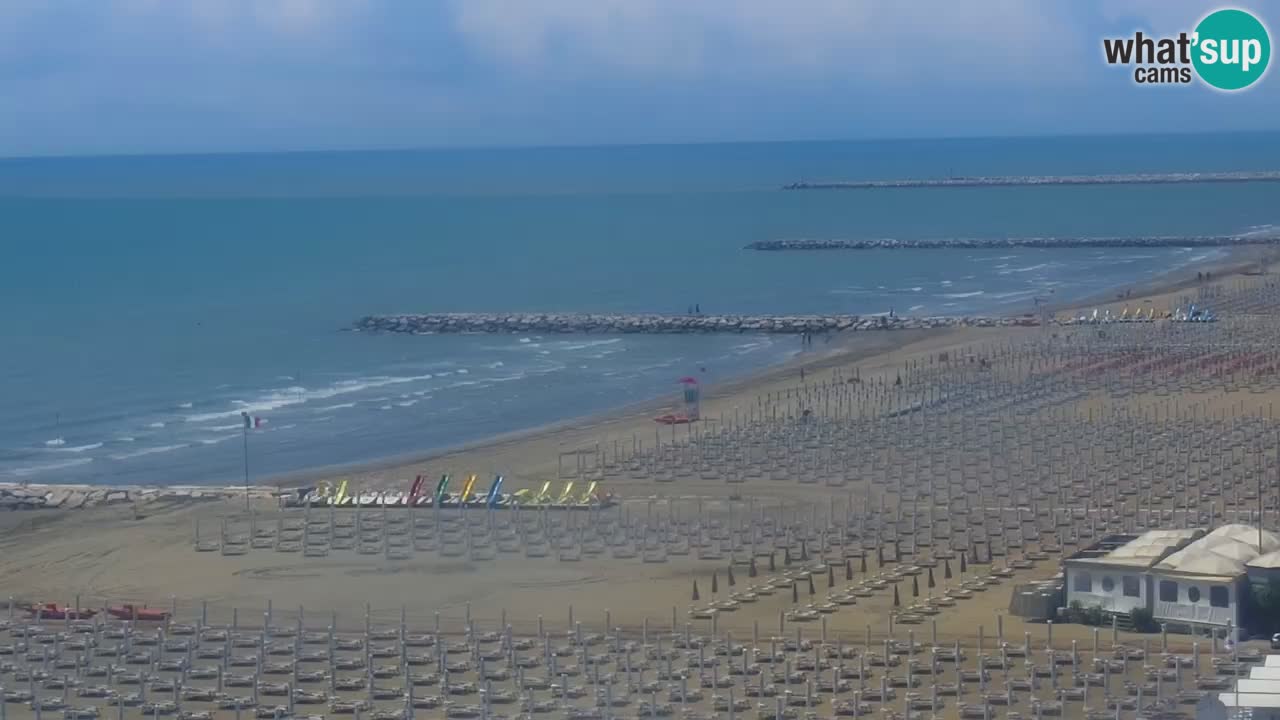 Webcam Caorle weststrand – Ponente Strand nach Hotel Marco Polo