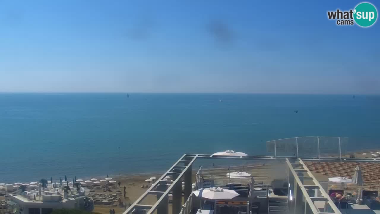 Webcam Caorle Ponente beach from Hotel Marco Polo